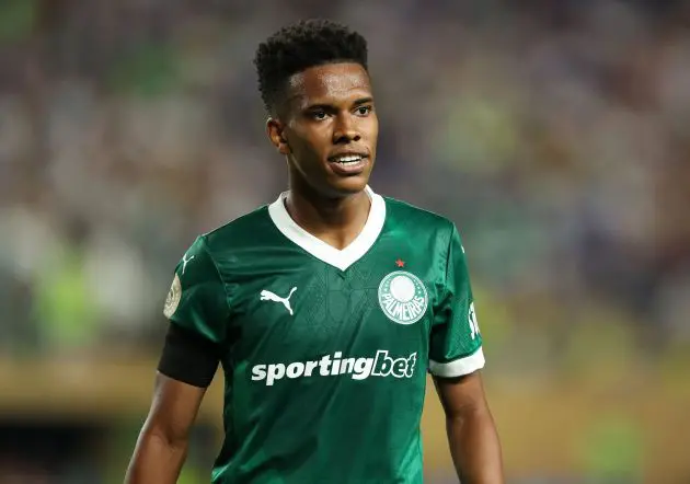 Estevao Willian in action for Palmeiras against Chelsea.