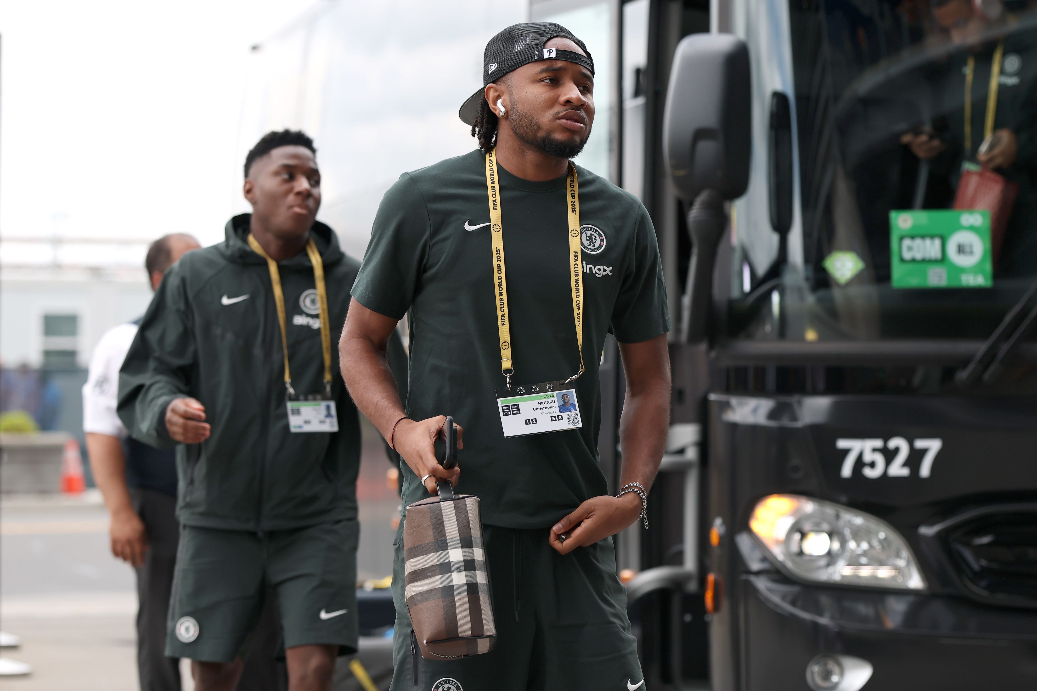 Christopher Nkunku arrives at the Club World Cup final.