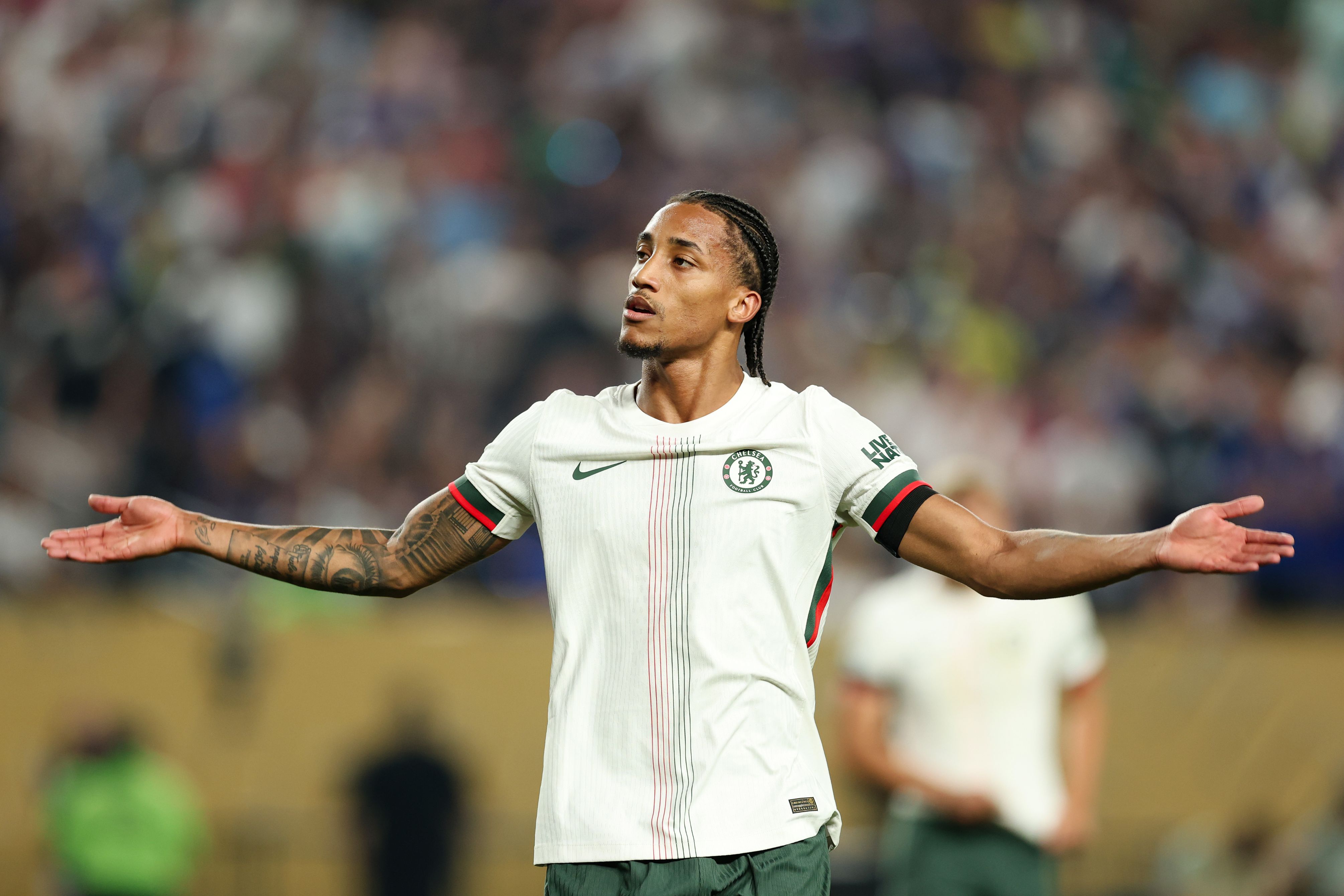 Joao Pedro in action for Chelsea against Palmeiras.