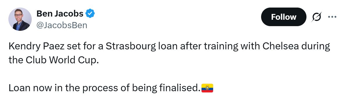 Kendry Paez update from Ben Jacobs.