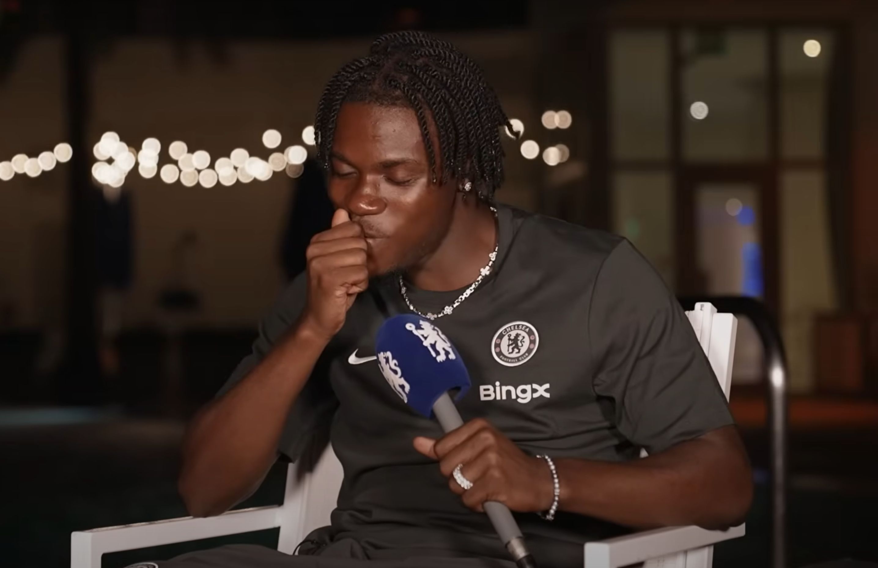 Romeo Lavia on Chelsea TV.