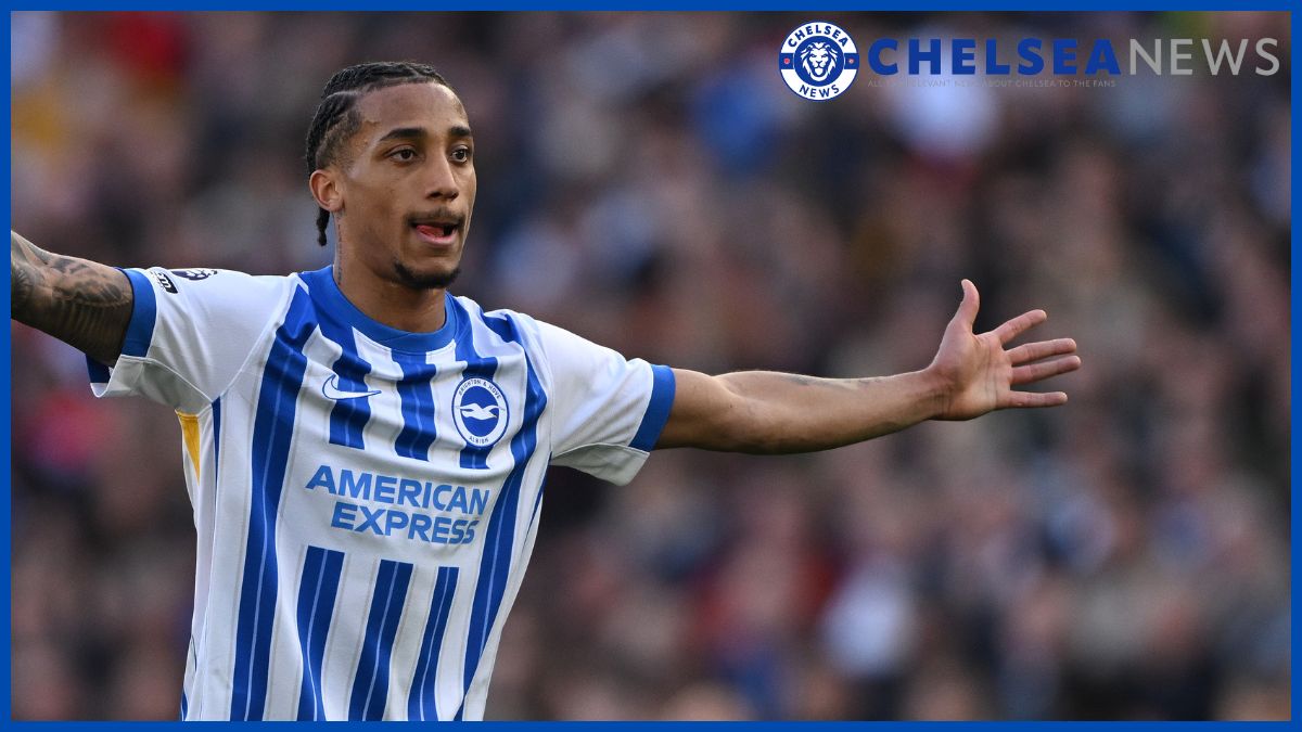 Joao Pedro with a Chelsea logo.