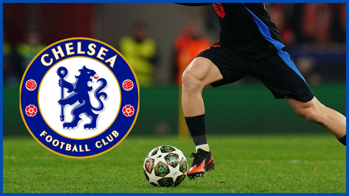 Marc Casado with a Chelsea logo.