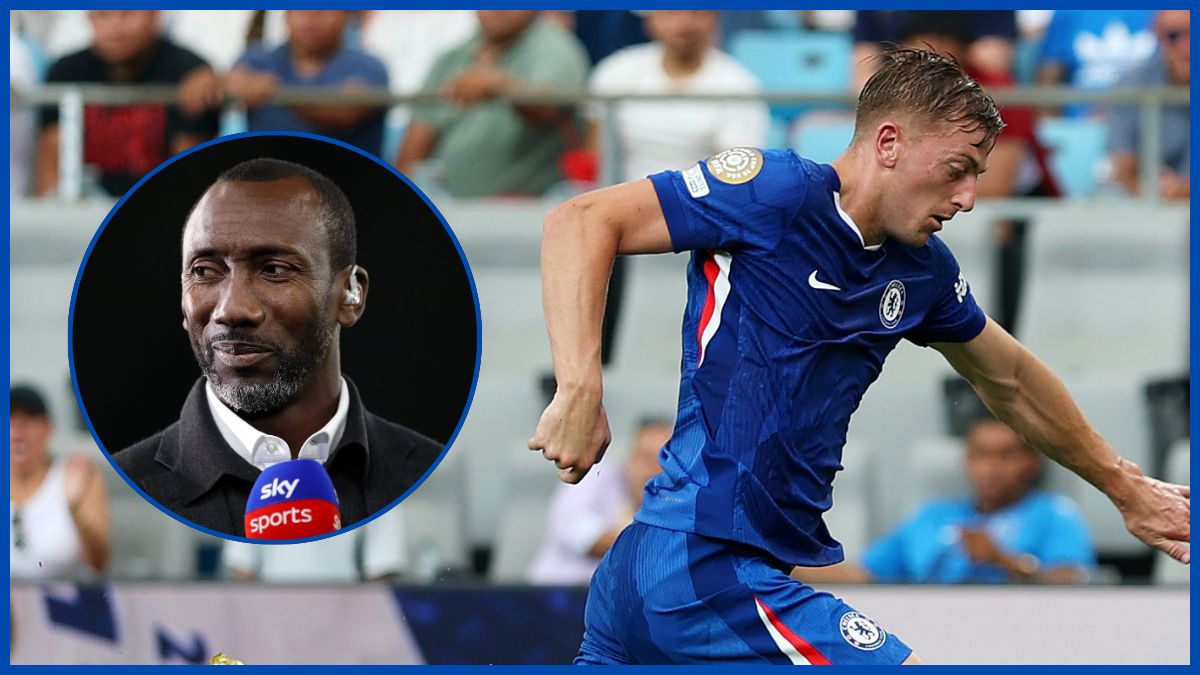 Jimmy Floyd Hasselbaink with Liam Delap.