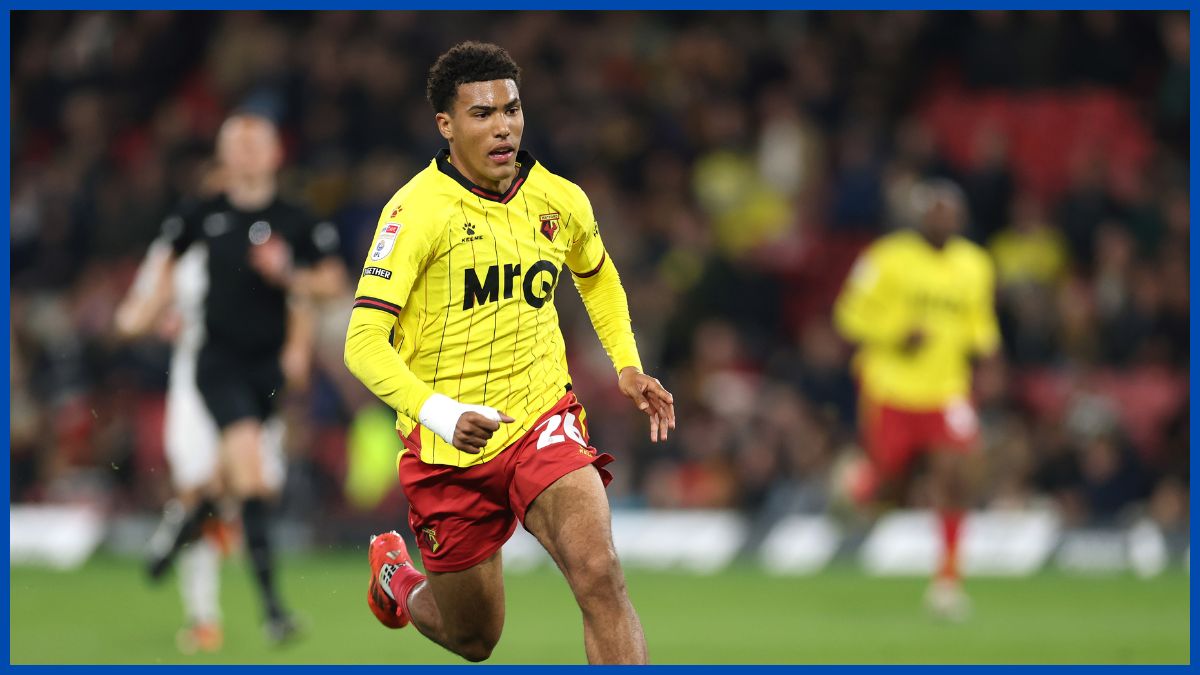Caleb Wiley playing for Watford.
