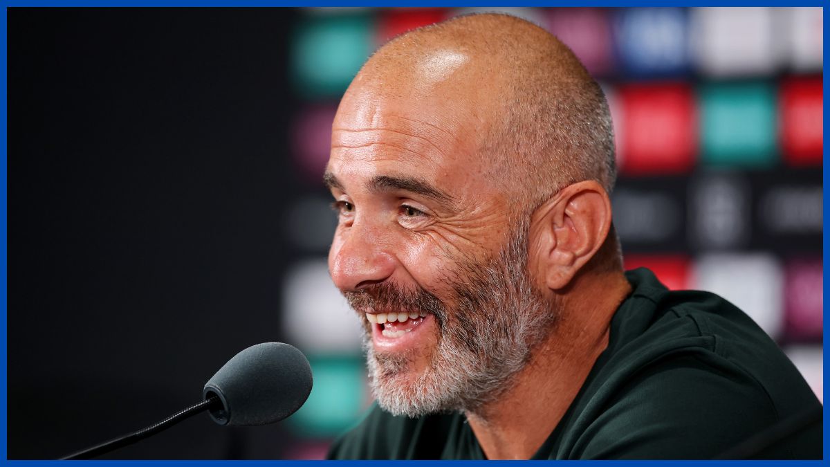 Enzo Maresca in a press conference.