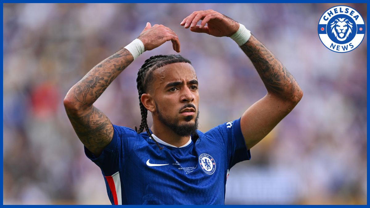 Malo Gusto with a Chelsea news logo.