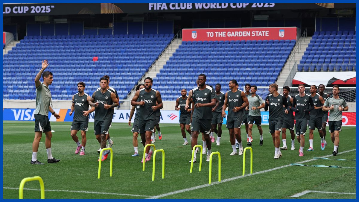 Chelsea train at the Club World Cup.