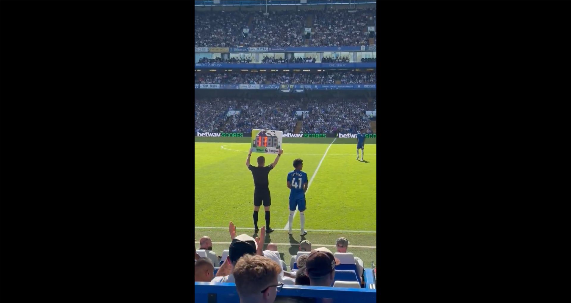 Estevao Willian makes his debut for Chelsea.