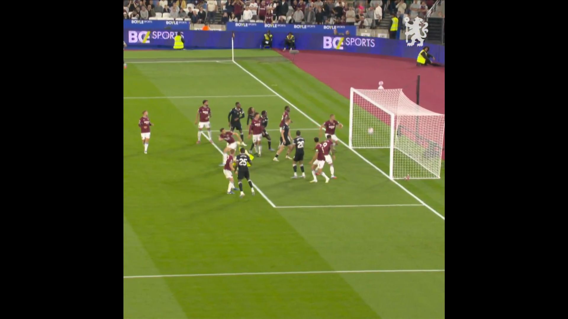 Moises Caicedo scores against West Ham.