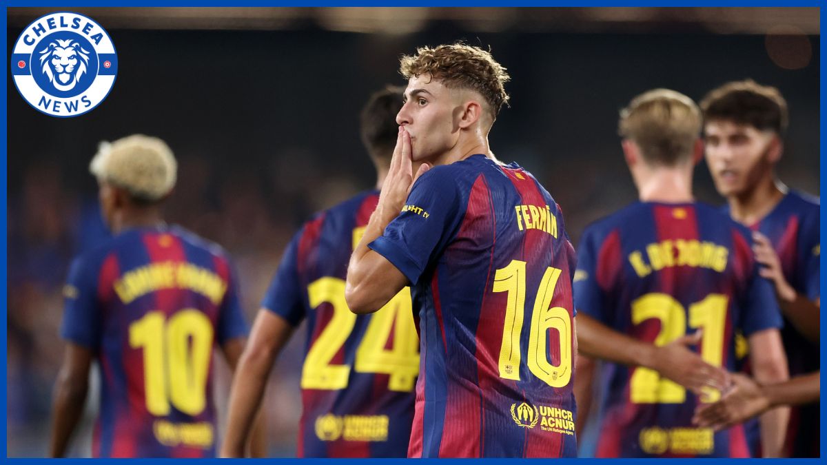 Fermin Lopez playing for Barcelona.