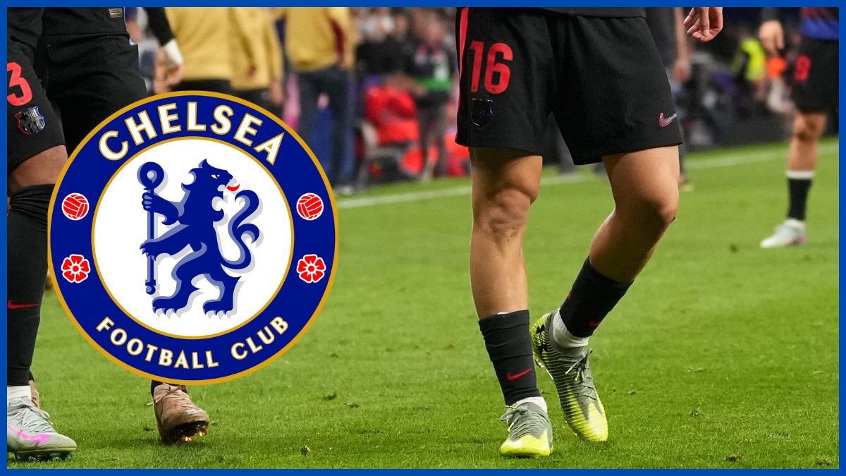 Fermin Lopez with a Chelsea logo.