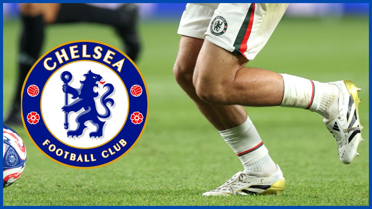 Kiernan Dewsbury-Hall with a Chelsea logo.