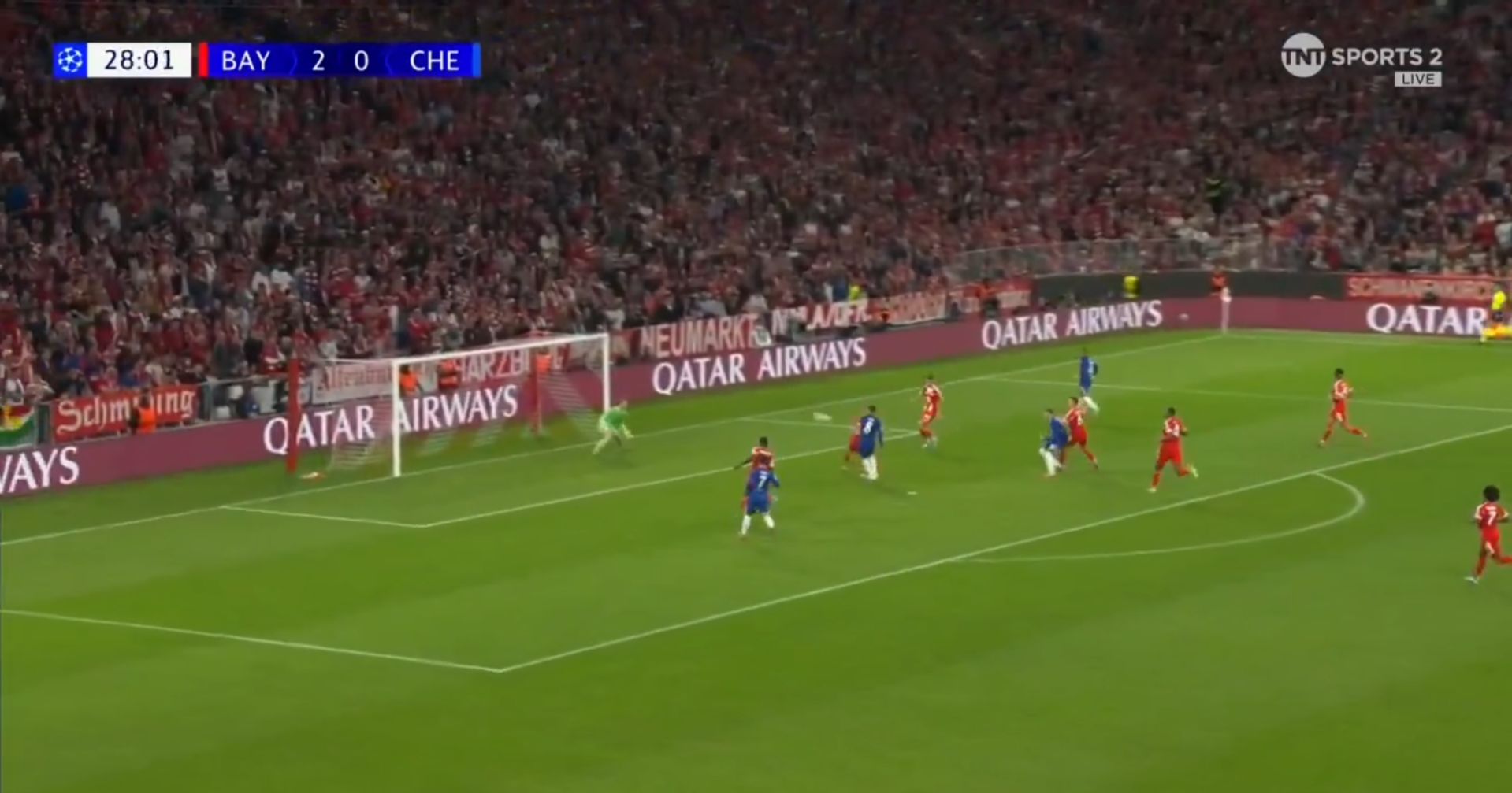 Cole Palmer's first time finish against Bayern.