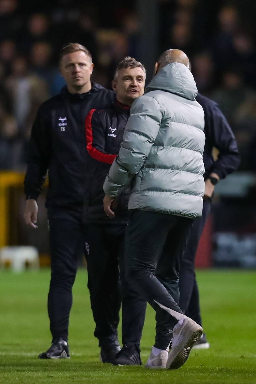 Enzo Maresca with Lincoln boss, Skubala