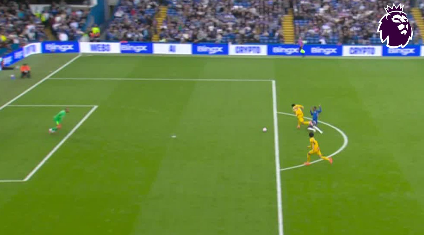 Trevoh Chalobah's contact with a Brighton striker on the edge of the box.