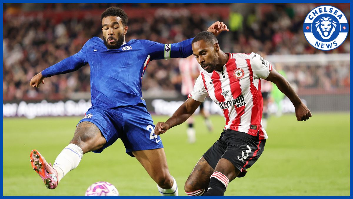 Reece James blocks a cross.