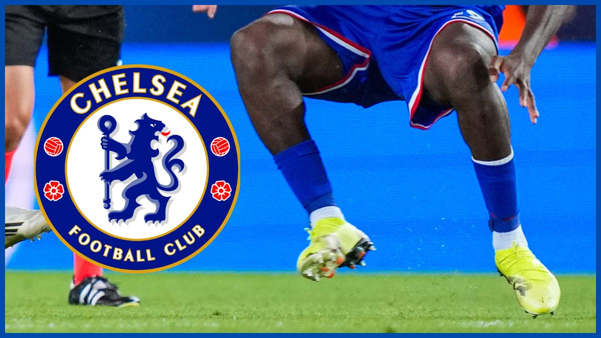 Ismael Doukoure with a Chelsea logo.