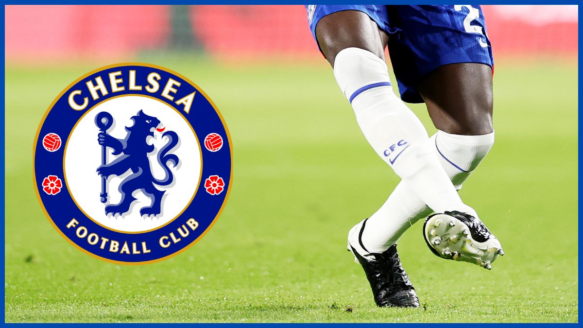 Trevoh Chalobah with a Chelsea logo.