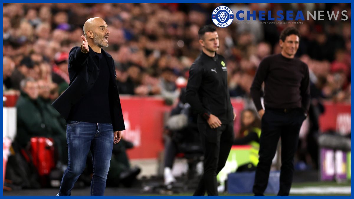 Enzo Maresca in his wife's jeans on the touchline.