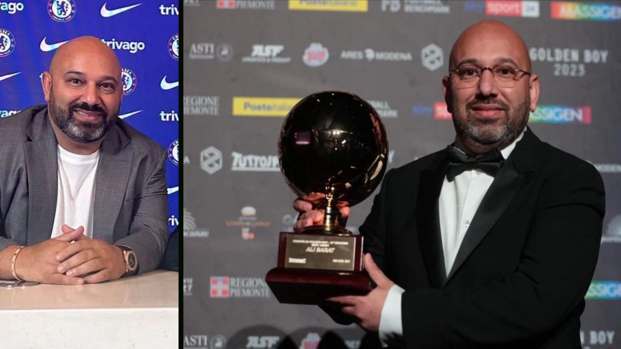 Ali Barat with his agent of the year award.