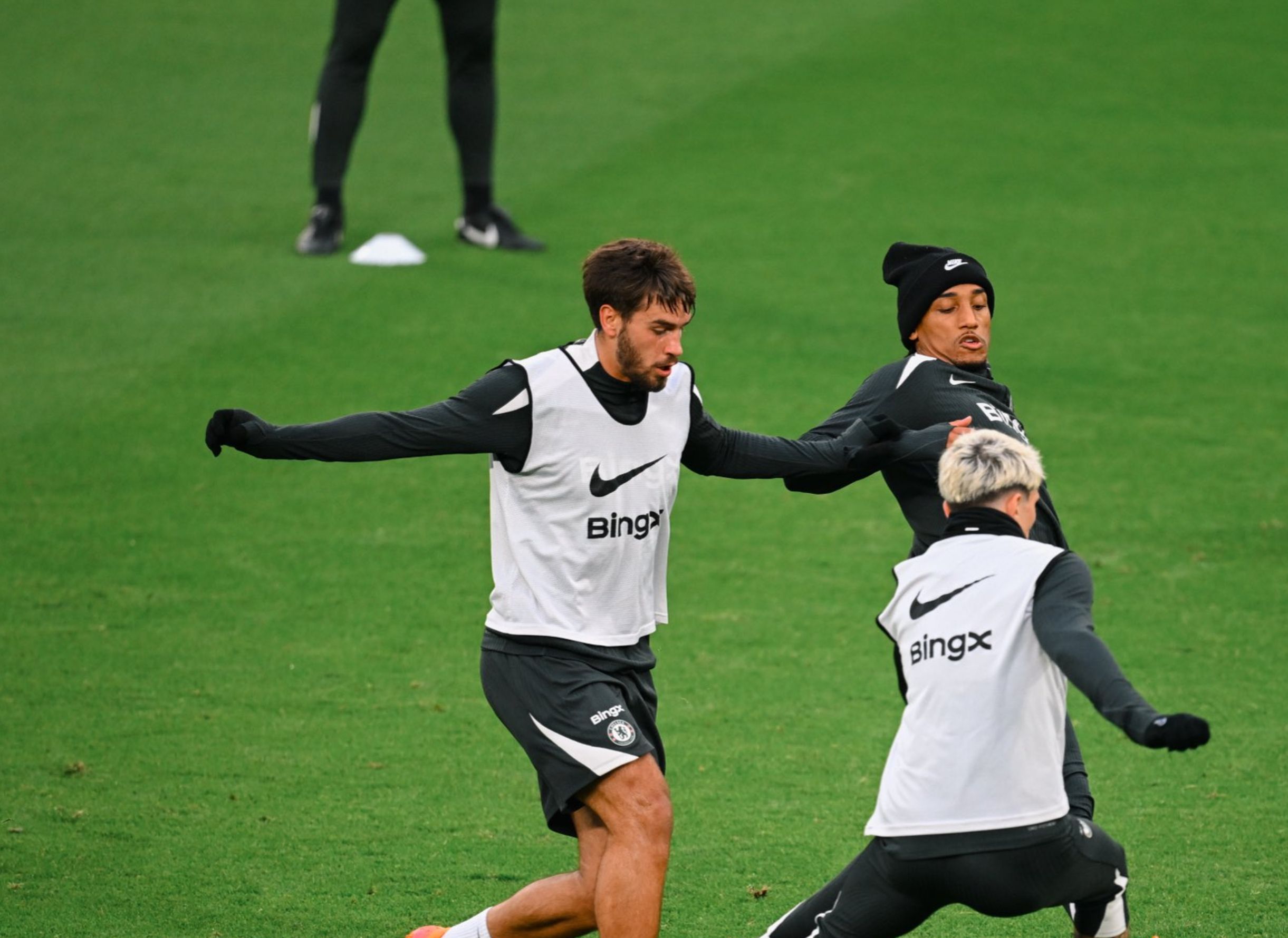 Marc Guiu in training at Stamford Bridge. (Photo by Chris Lee/Chelsea FC)