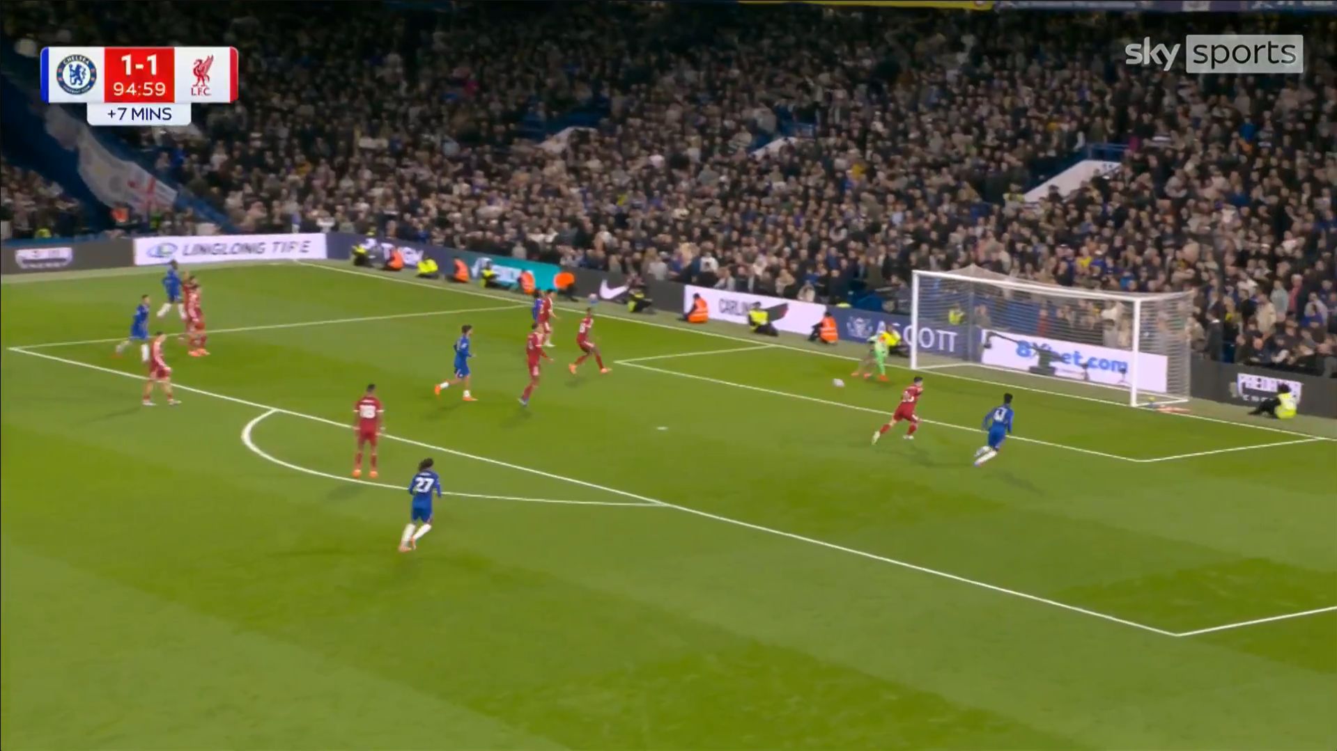 Estevao Willian darts in at the far post to score the winner.