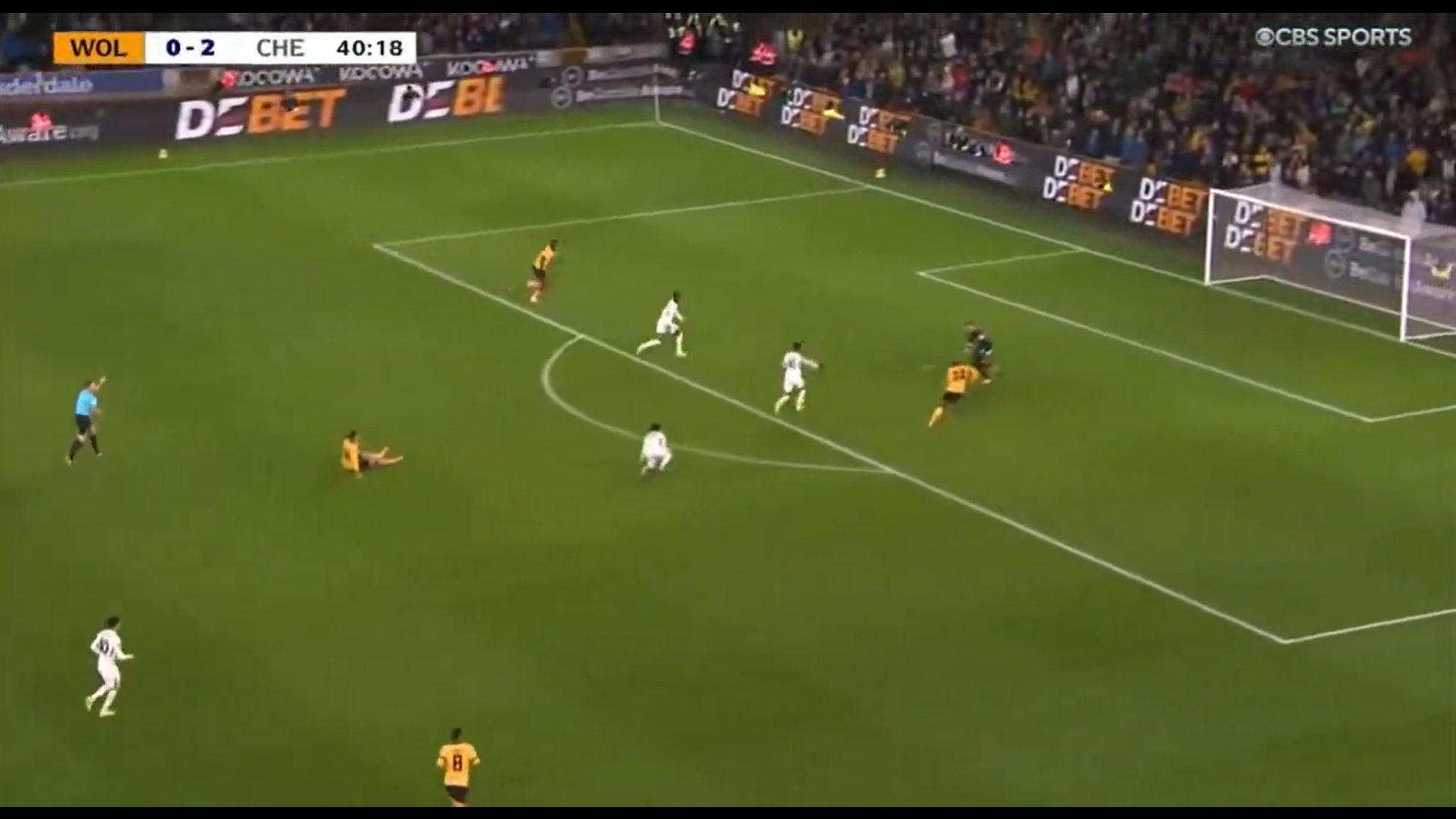 Estevao chips Jose Sa for Chelsea's third goal.