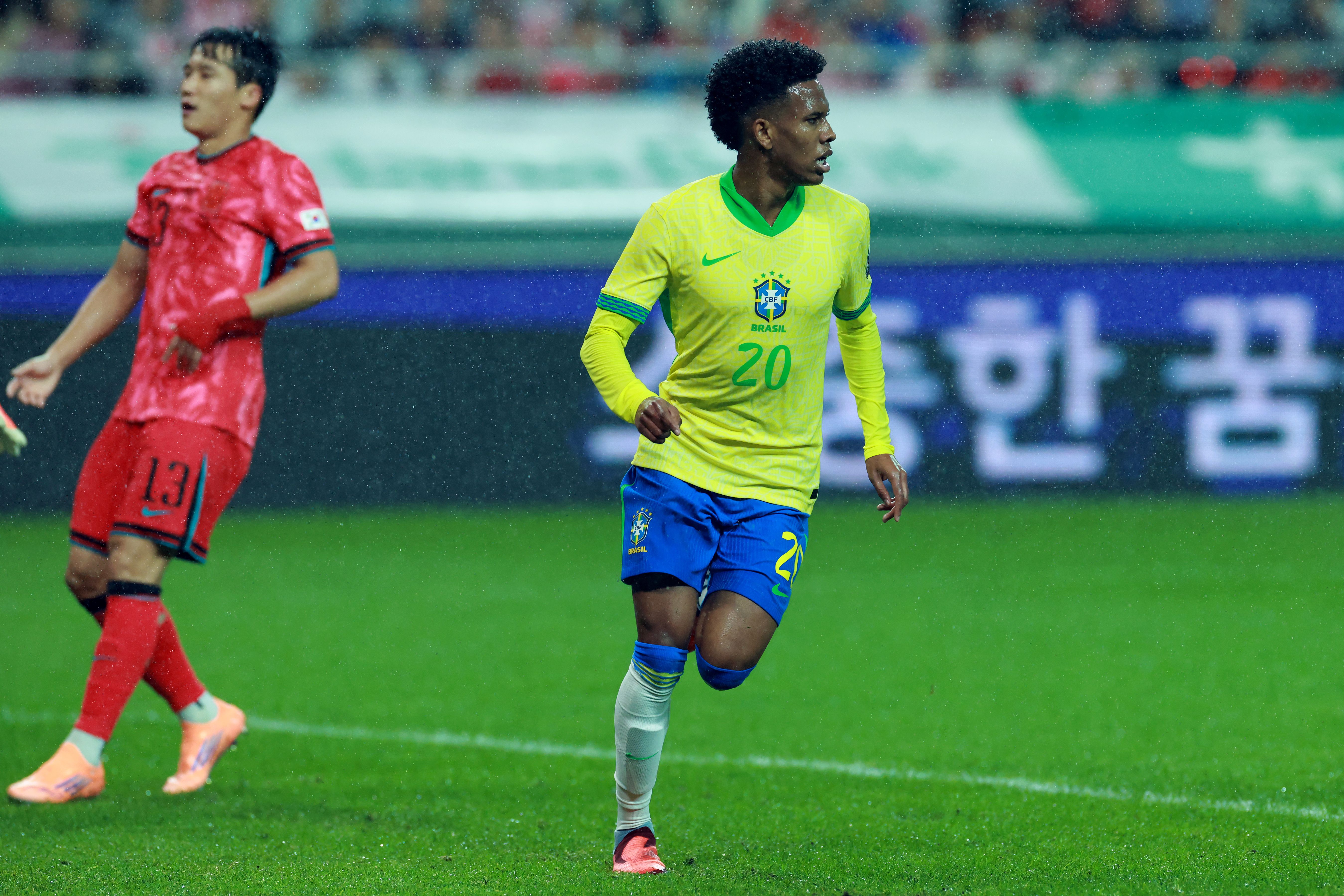 Estevao Willian in action for Brazil.