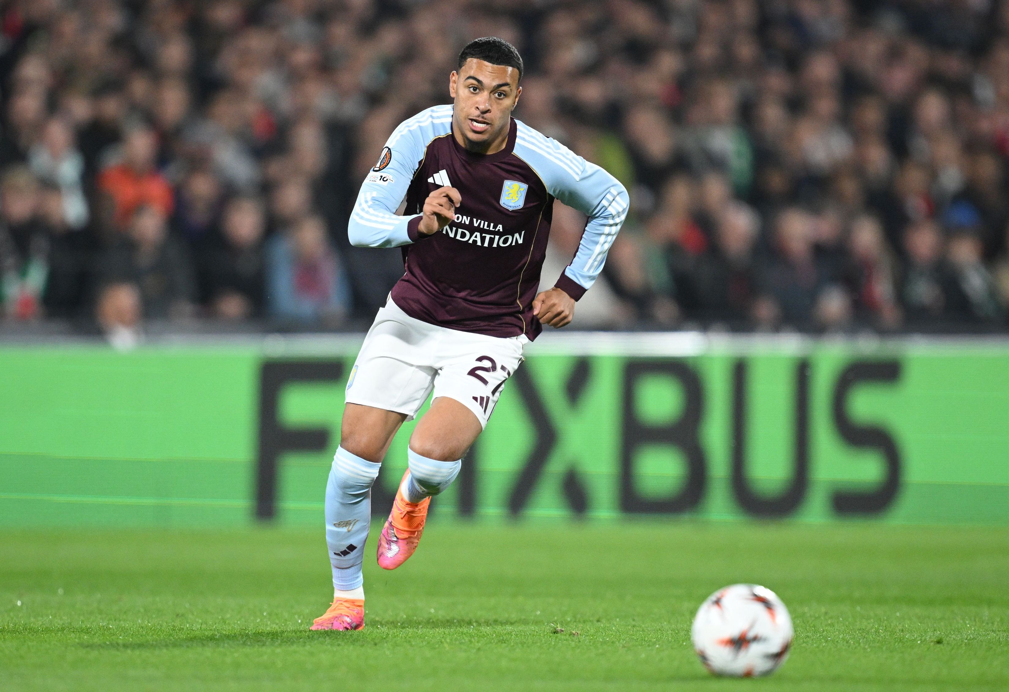 Morgan Rogers in action for Aston Villa.