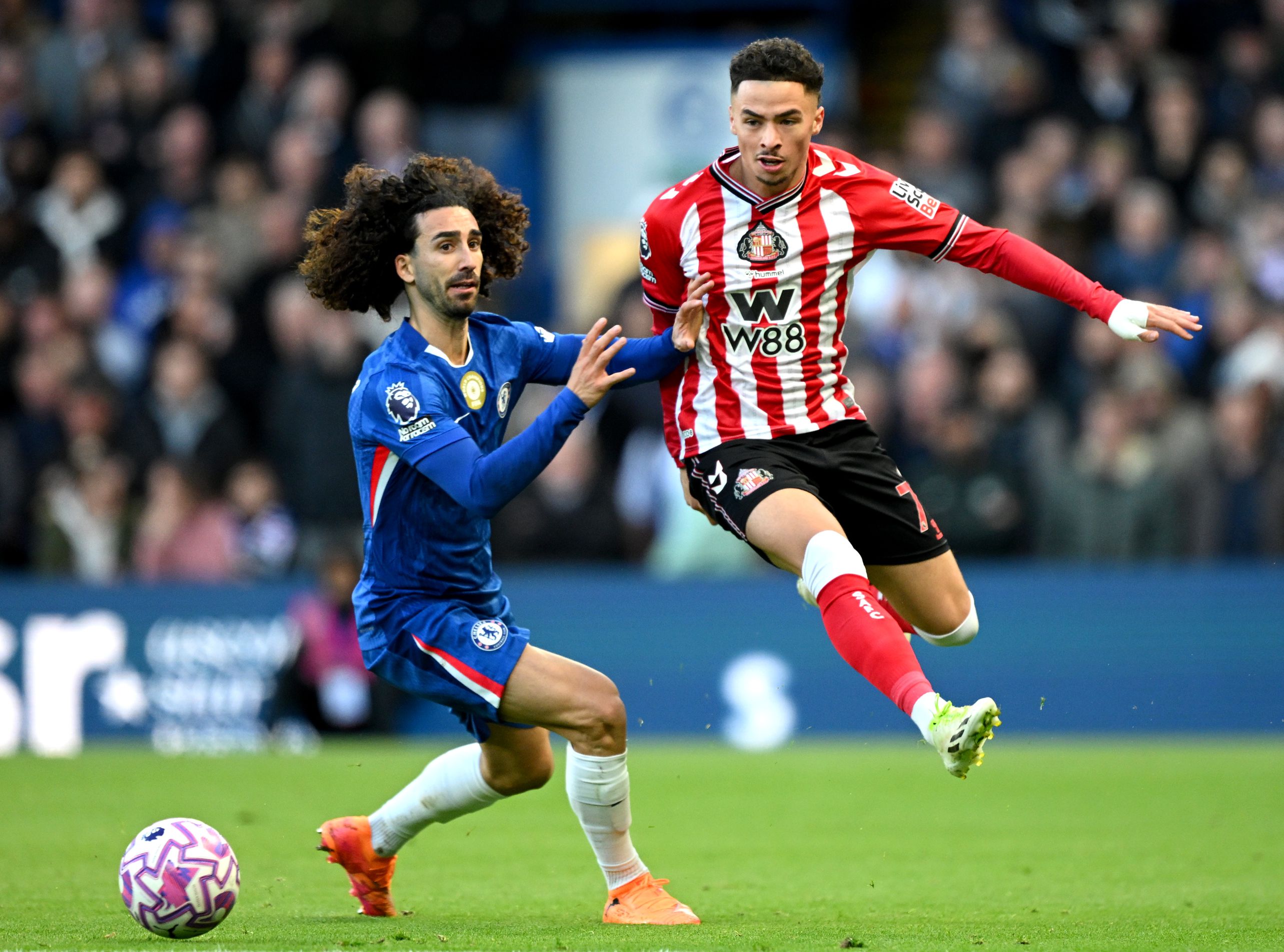 Marc Cucurella in action against Sunderland.