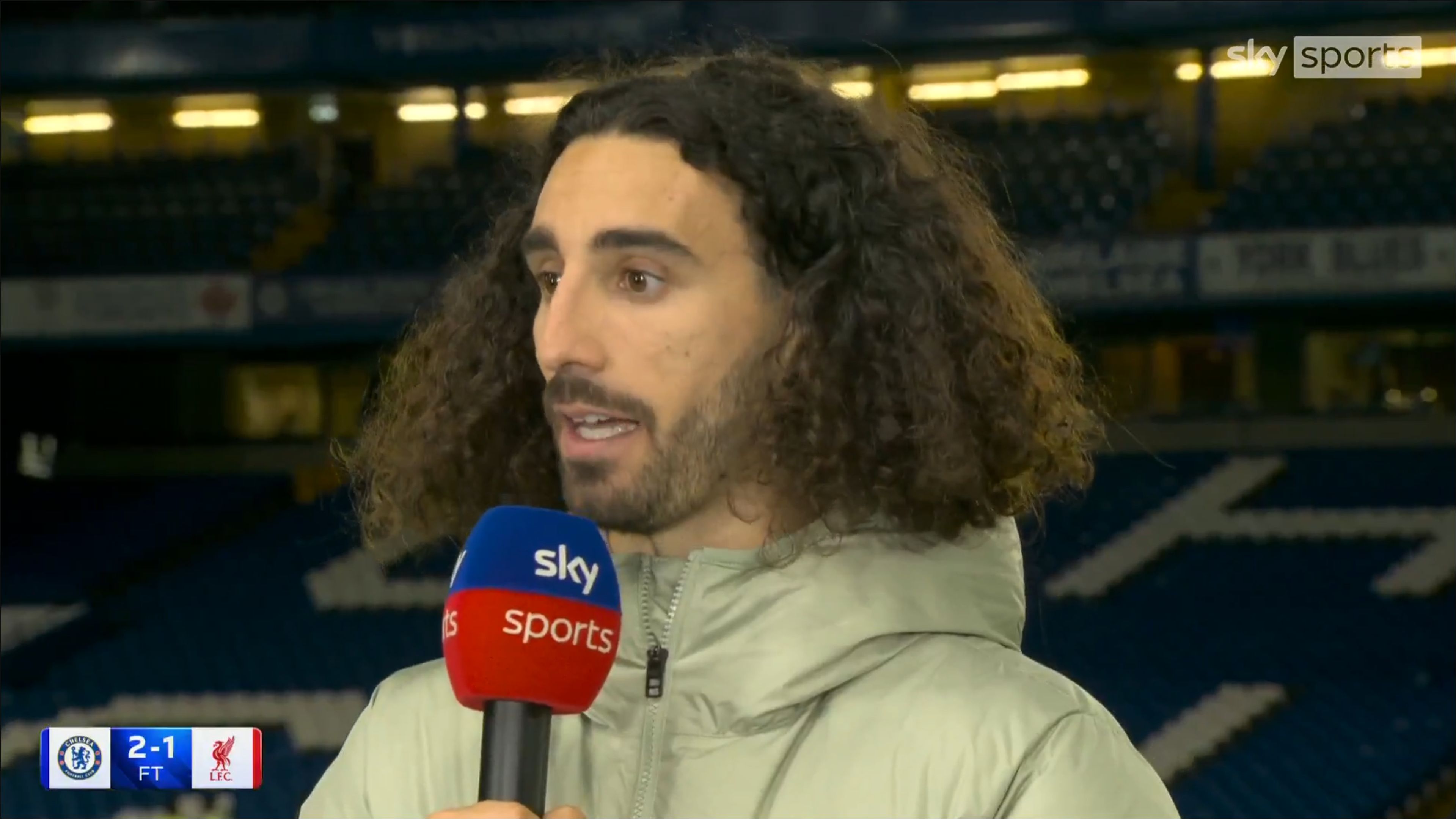Marc Cucurella speaks to Sky Sports at full time.