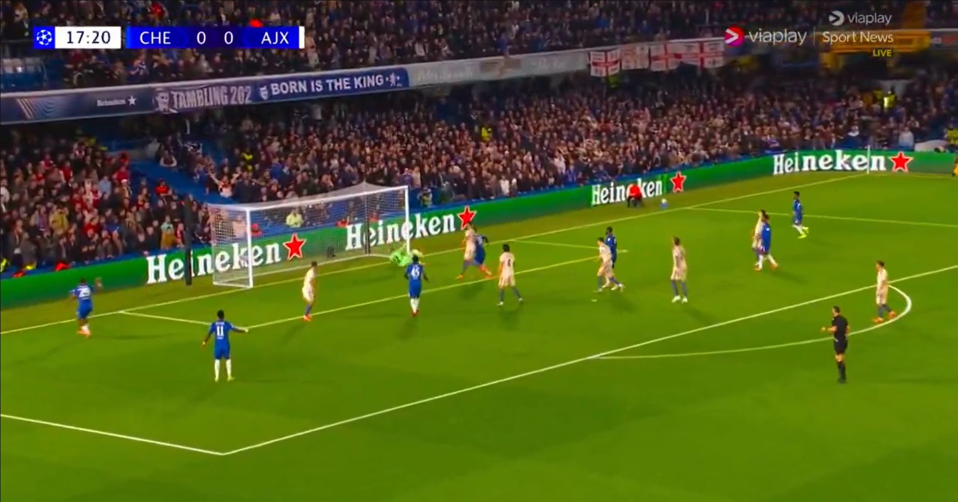 Marc Guiu scores Chelsea's first goal.