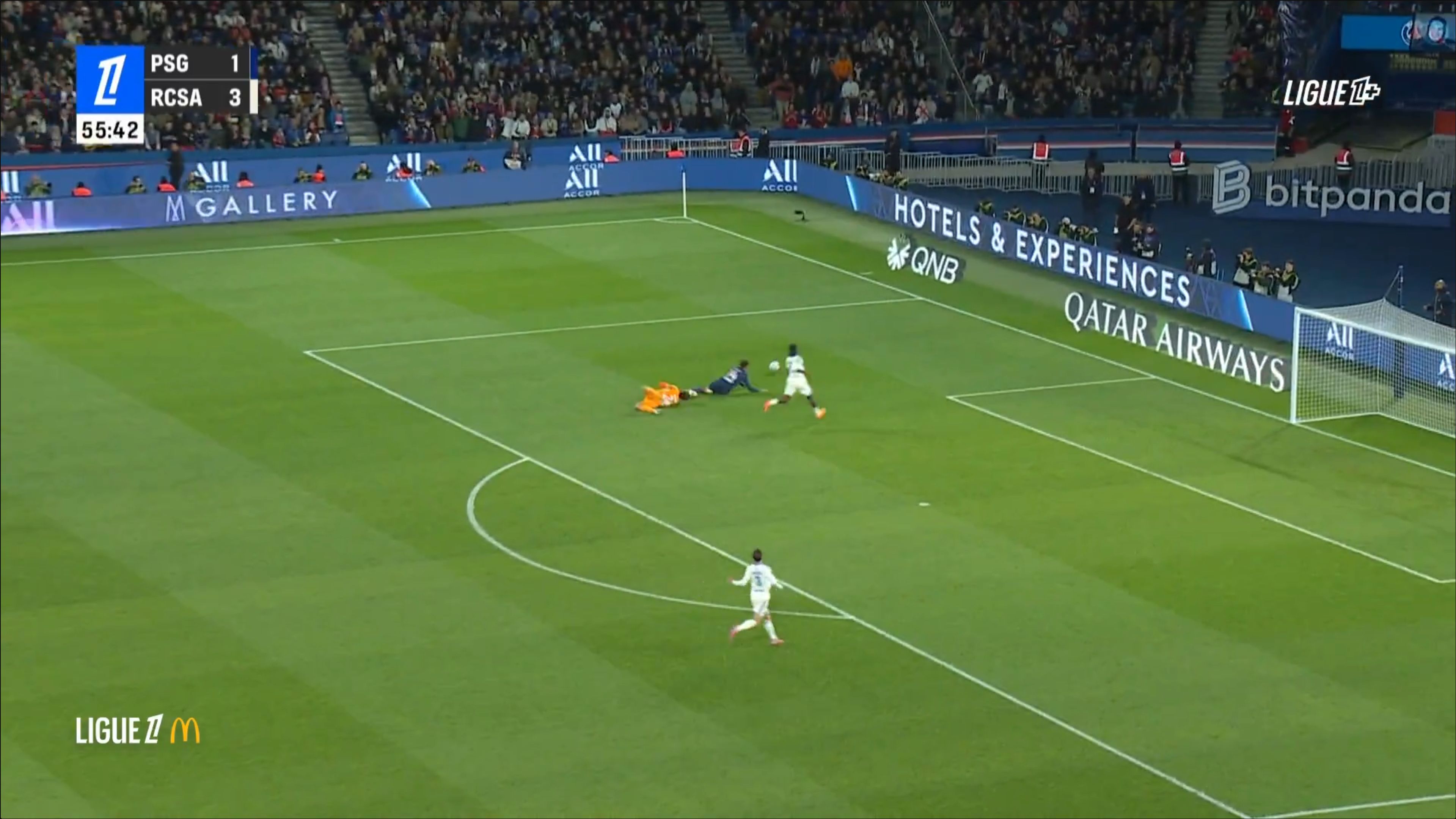 Mike Penders gives away a penalty.