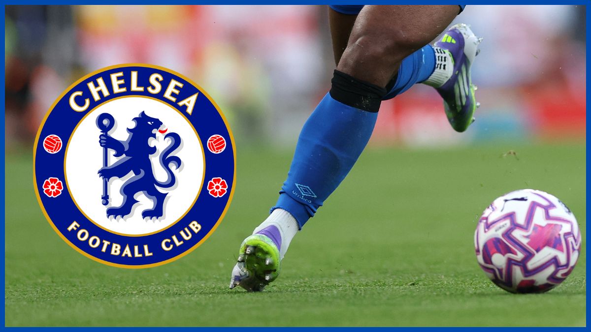 Antoine Semenyo with a Chelsea logo.