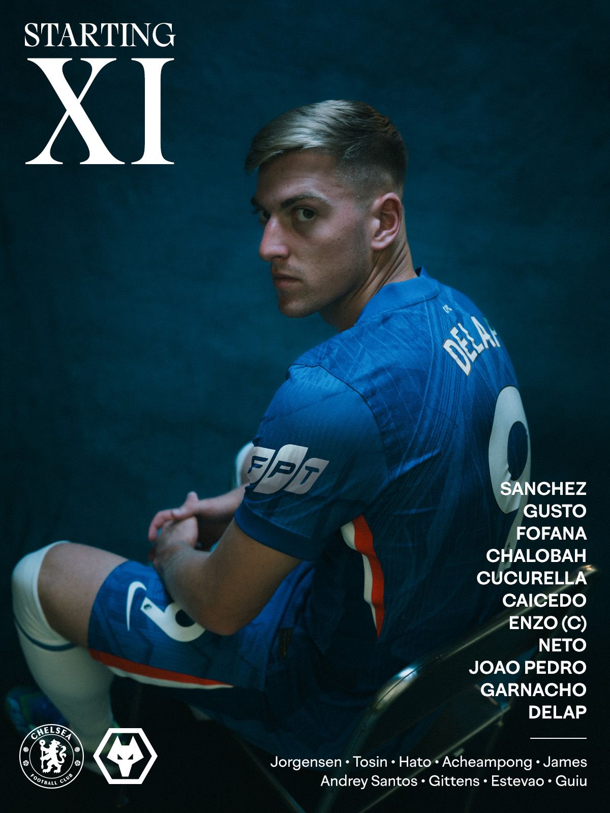 Chelsea's team to face Wolves.