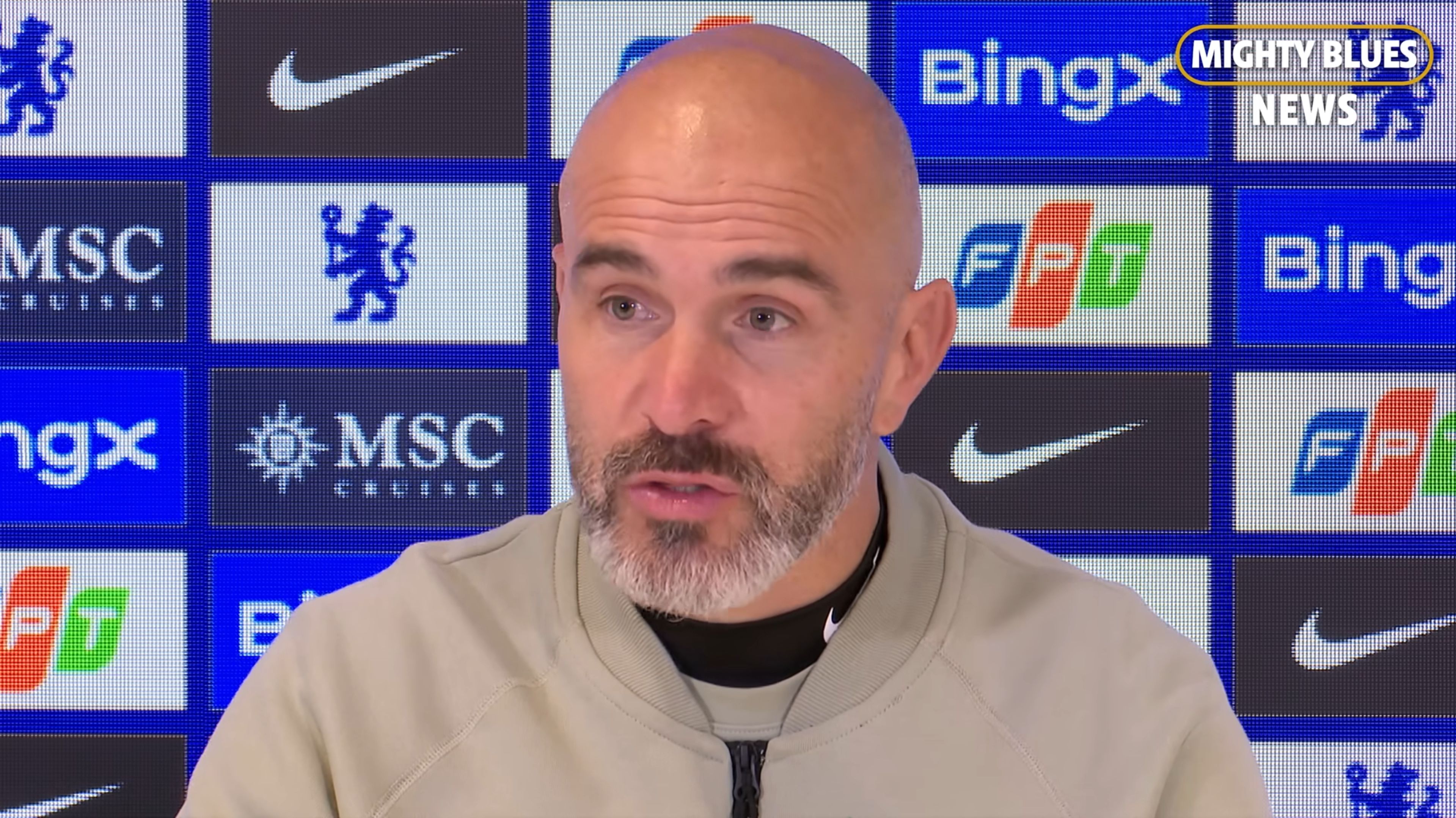 Enzo Maresca habla en rueda de prensa tras una victoria.