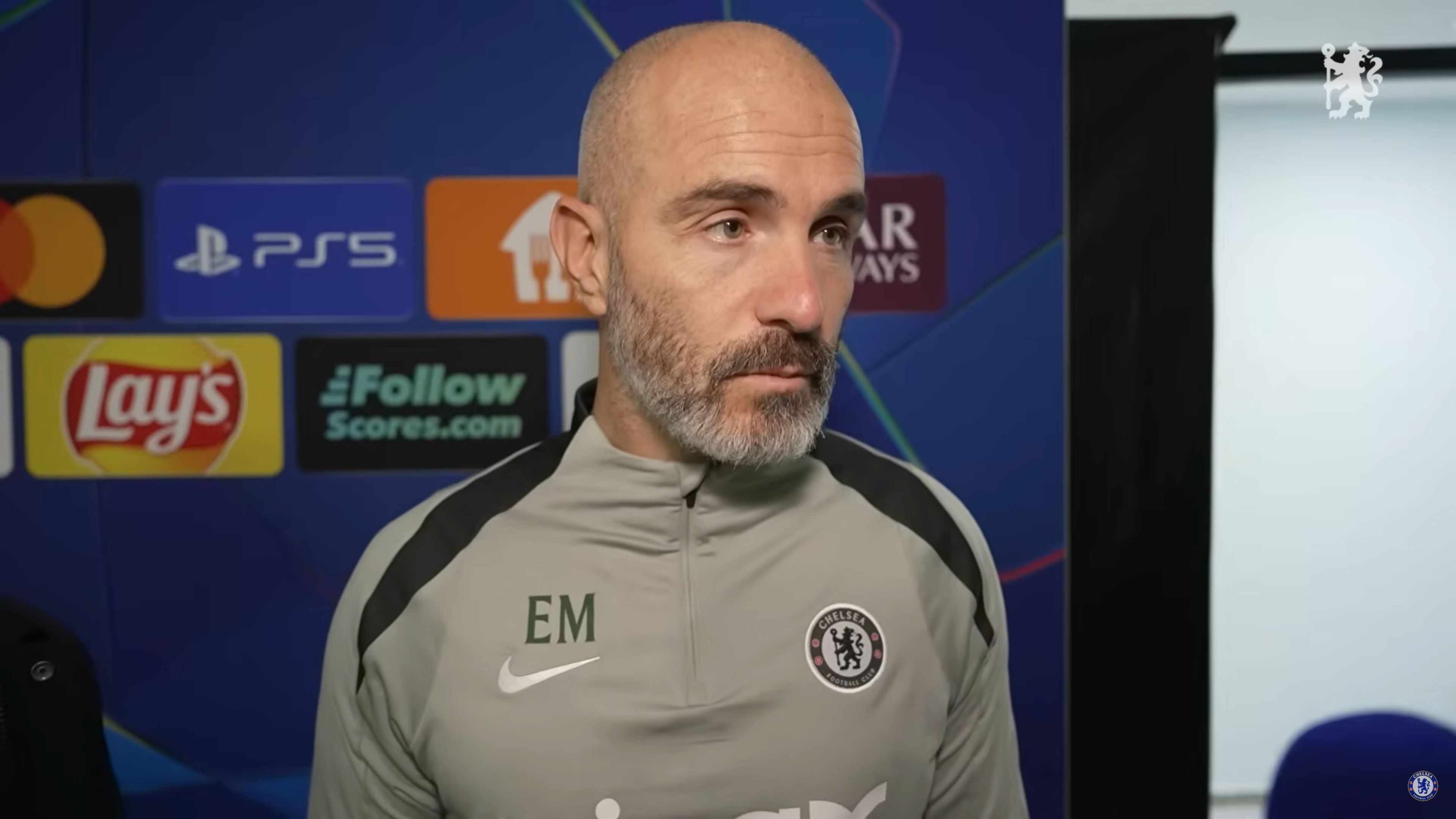 Enzo Maresca speaks to Chelsea TV at full time.
