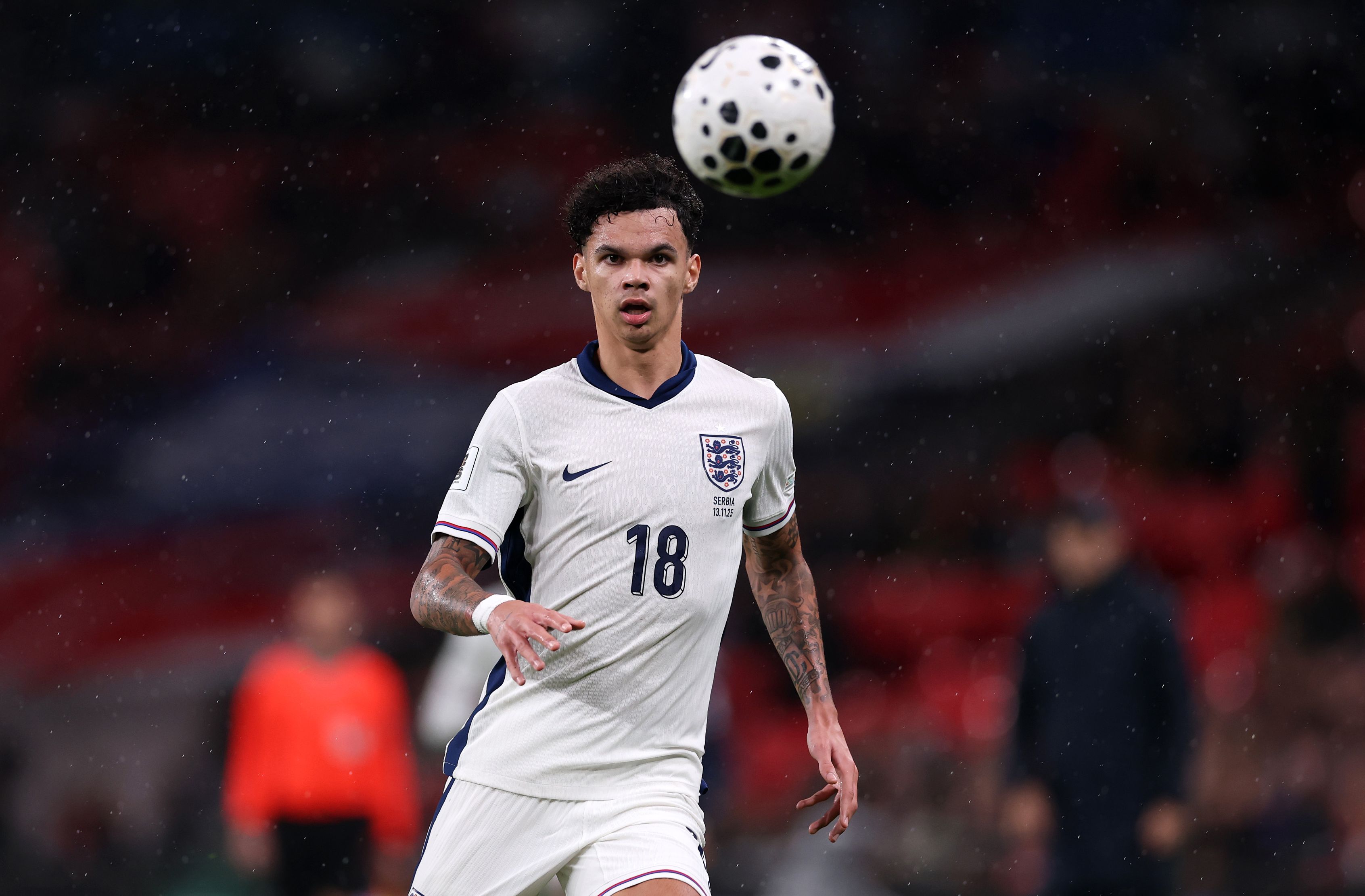 Nico O'Reilly in action for England.