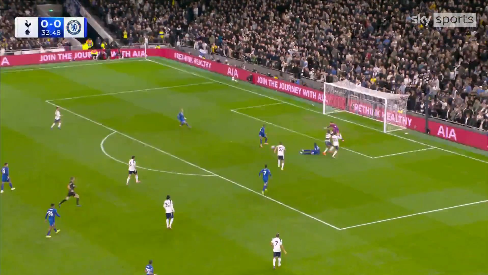 Joao Pedro scores against Spurs.