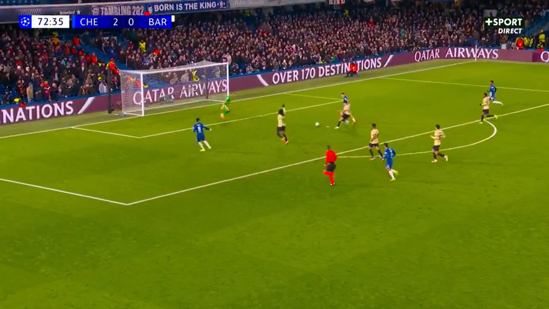 Liam Delap scores his first competitive goal of the season.