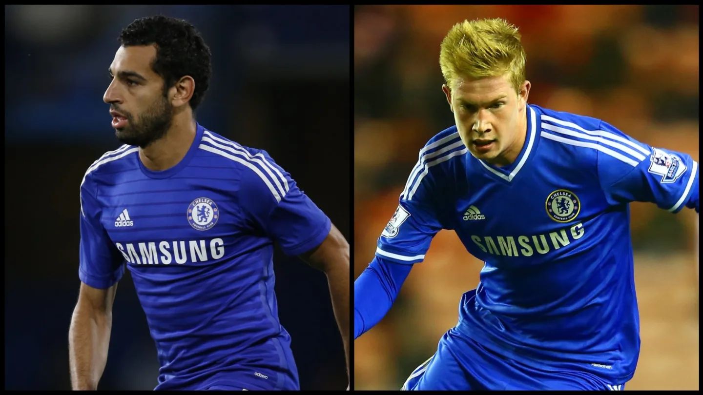 Mo Salah and Kevin de Bruyne as Chelsea players.