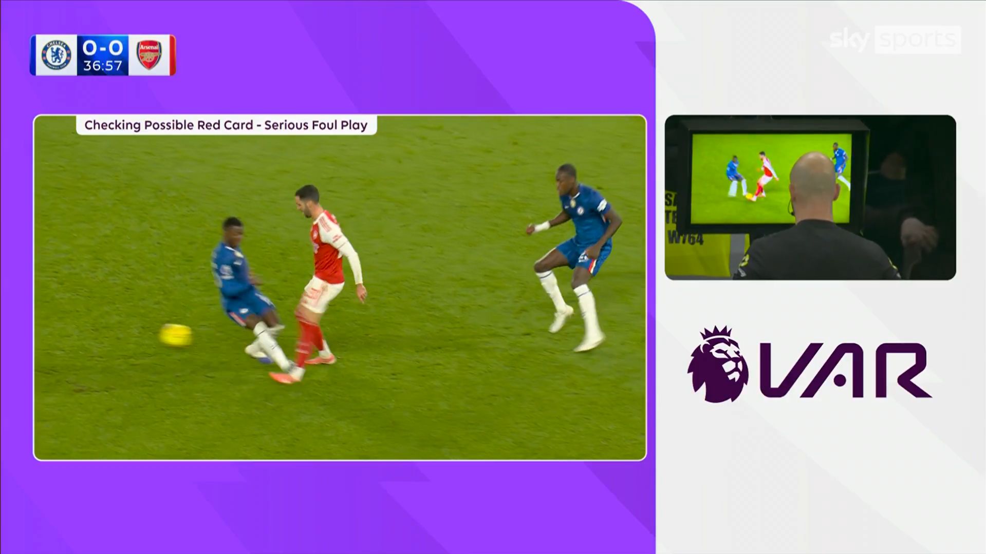 Moises Caicedo's tackle on Mikel Merino.