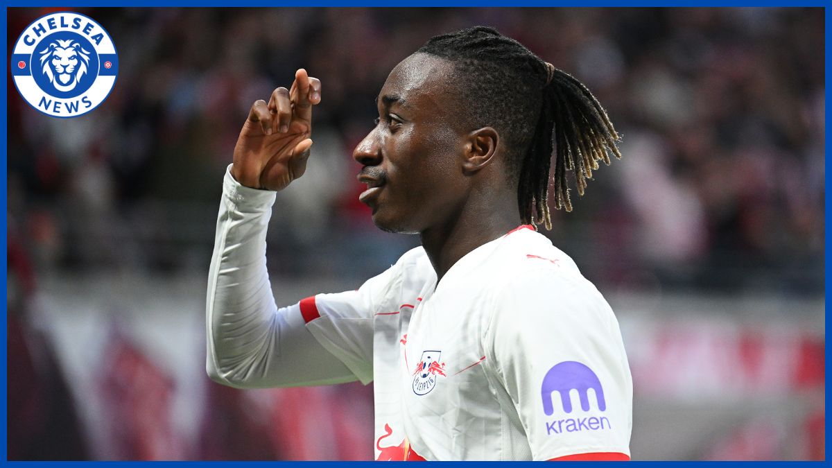 Yan Diomande playing for RB Leipzig.