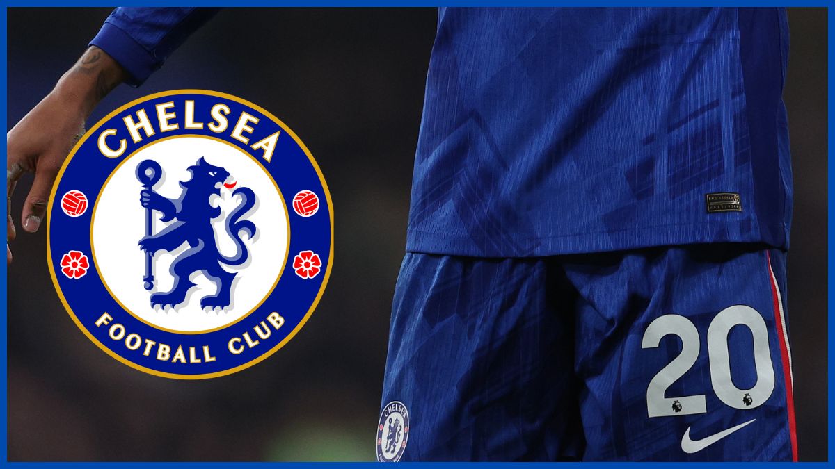 Joao Pedro with a Chelsea logo.