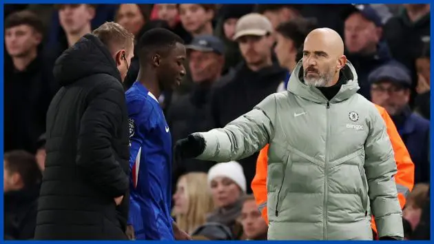 Enzo Maresca with Moises Caicedo.