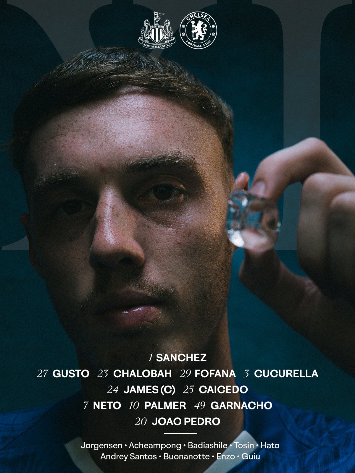 Chelsea's team news to face Newcastle.