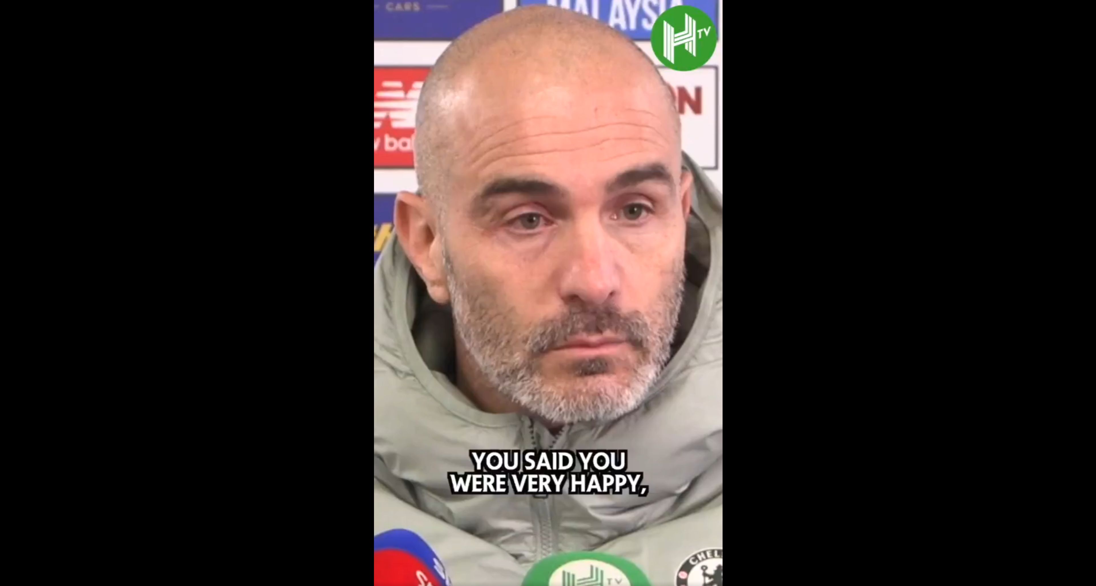 Enzo Maresca doesn't look very happy.