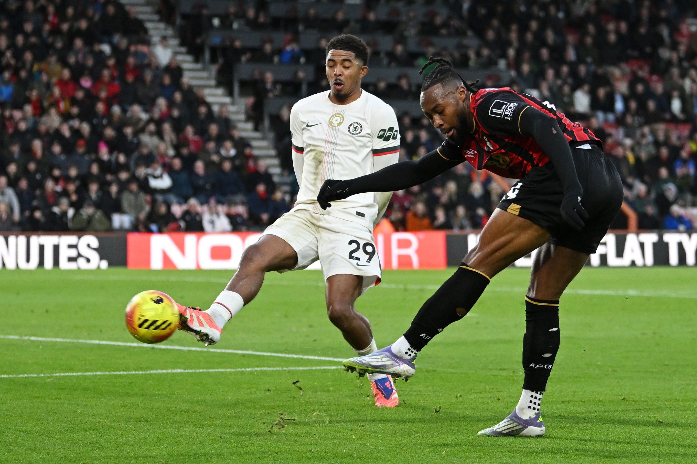 Wesley Fofana in action against Bournemouth.