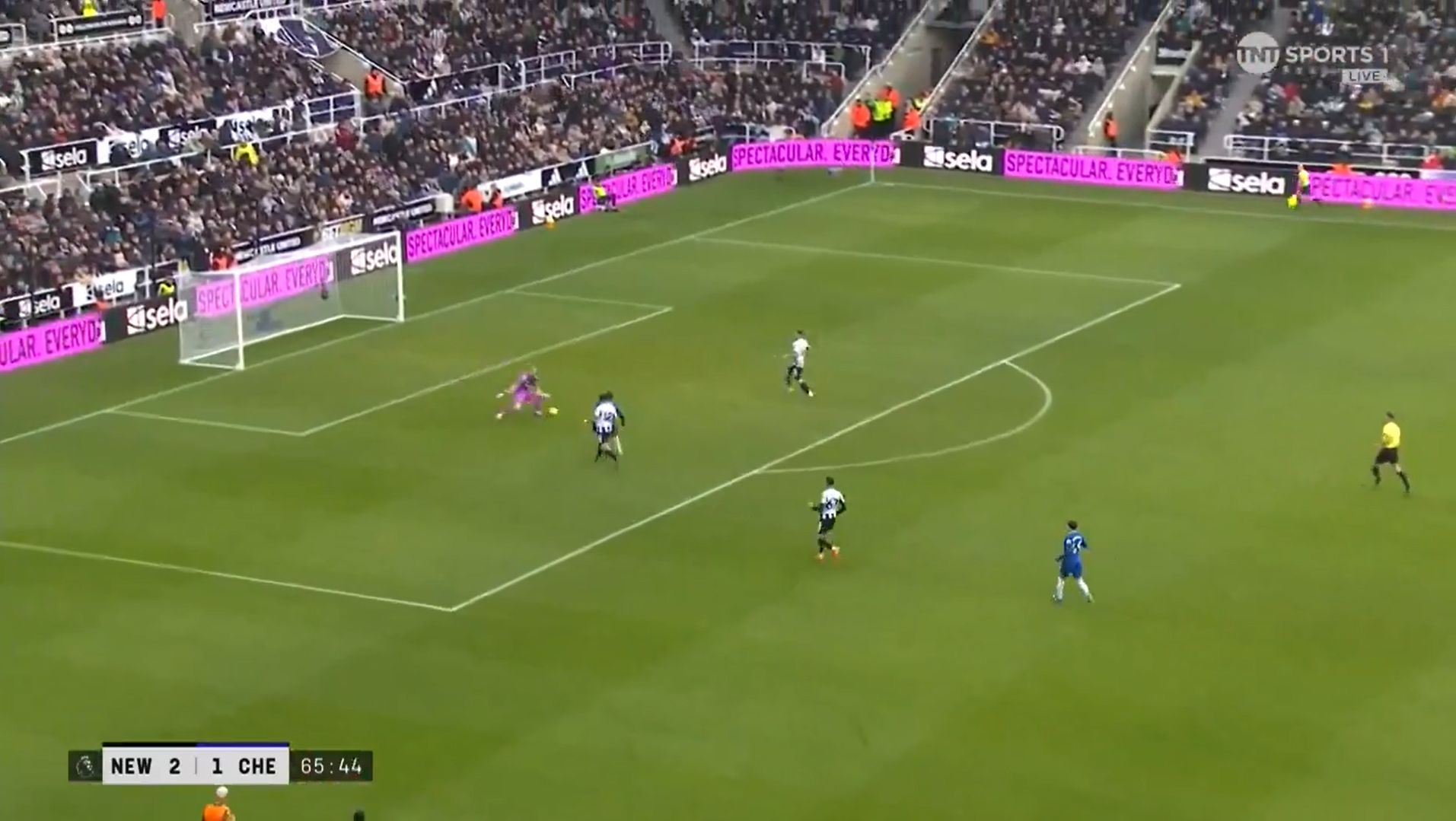 Joao Pedro finishes from close range to level the scores.